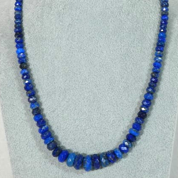 Jay King Graduated Lapis Faceted Beads 925 Necklace Mine Finds - Picture 8 of 9
